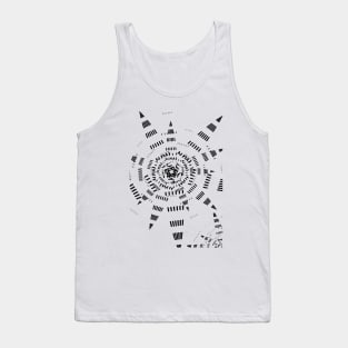 Galaxy black modern geometric abstract Tank Top